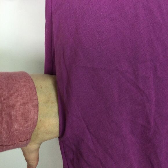 Calme by Johnny Was Womens V-Neck Buttoned Raglan Slip Dress Purple Size XS NWT - Picture 5 of 16